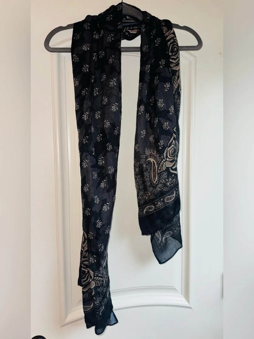 Black Floral Bandana Scarf - Rock & Roll Hall of Fame